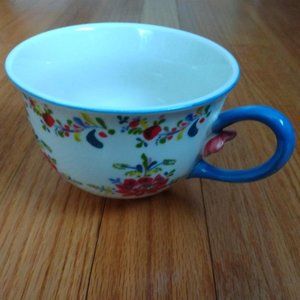 ANTHROPOLOGIE Coffee Floral Tea Mug Cup